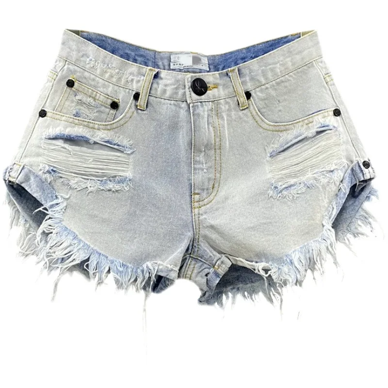Summer Sexy Shorts Women Zippe - đánh giá và giá Shorts Denim Frayed