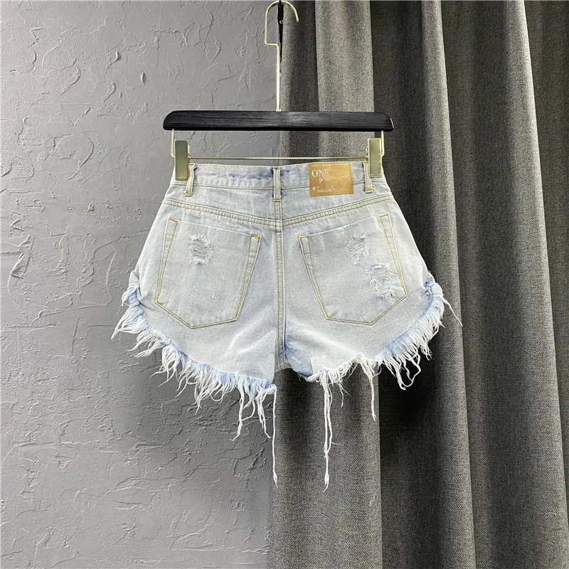 Summer Sexy Shorts Women Zippe - đánh giá và giá Shorts Denim Frayed