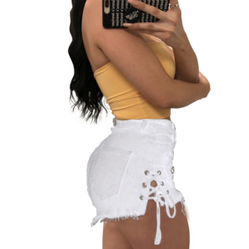 Y2k Women's Shorts Low Rise Mi - đánh giá và giá Shorts Denim Frayed