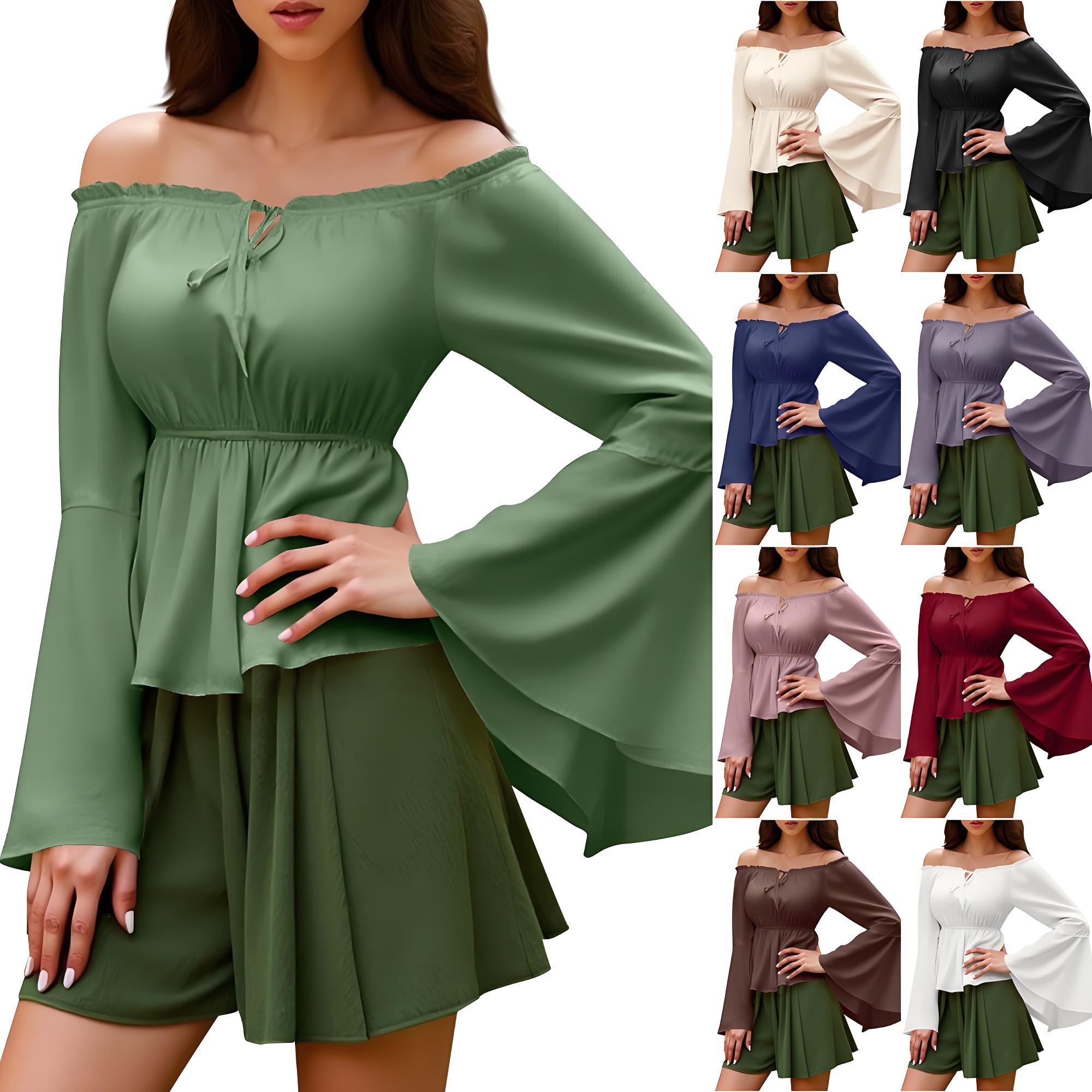 Renaissance Blouse Peasant Wom - đánh giá và giá Blouse Off Shoulder