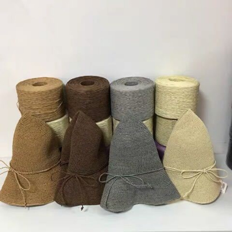 250g/pcs Thin Flat Raffia Yarn - đánh giá và giá Crochet Bag Raffia