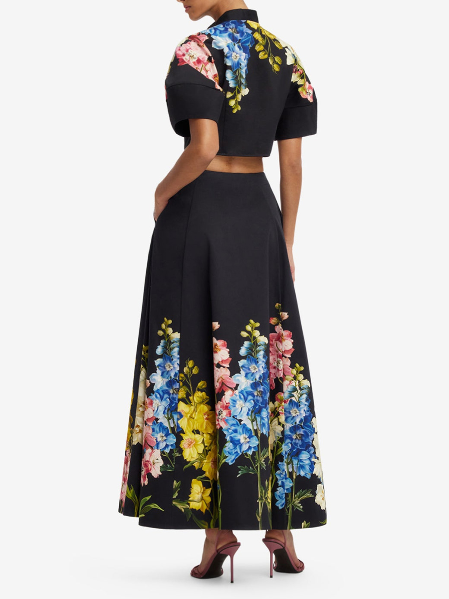 VGH Elegant Floral Printed Two - đánh giá và giá Midi Skirt Floral